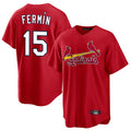 Punc St. Louis Cardinals #15 Jose Fermin Player Red Home Game Stitched Jerseys