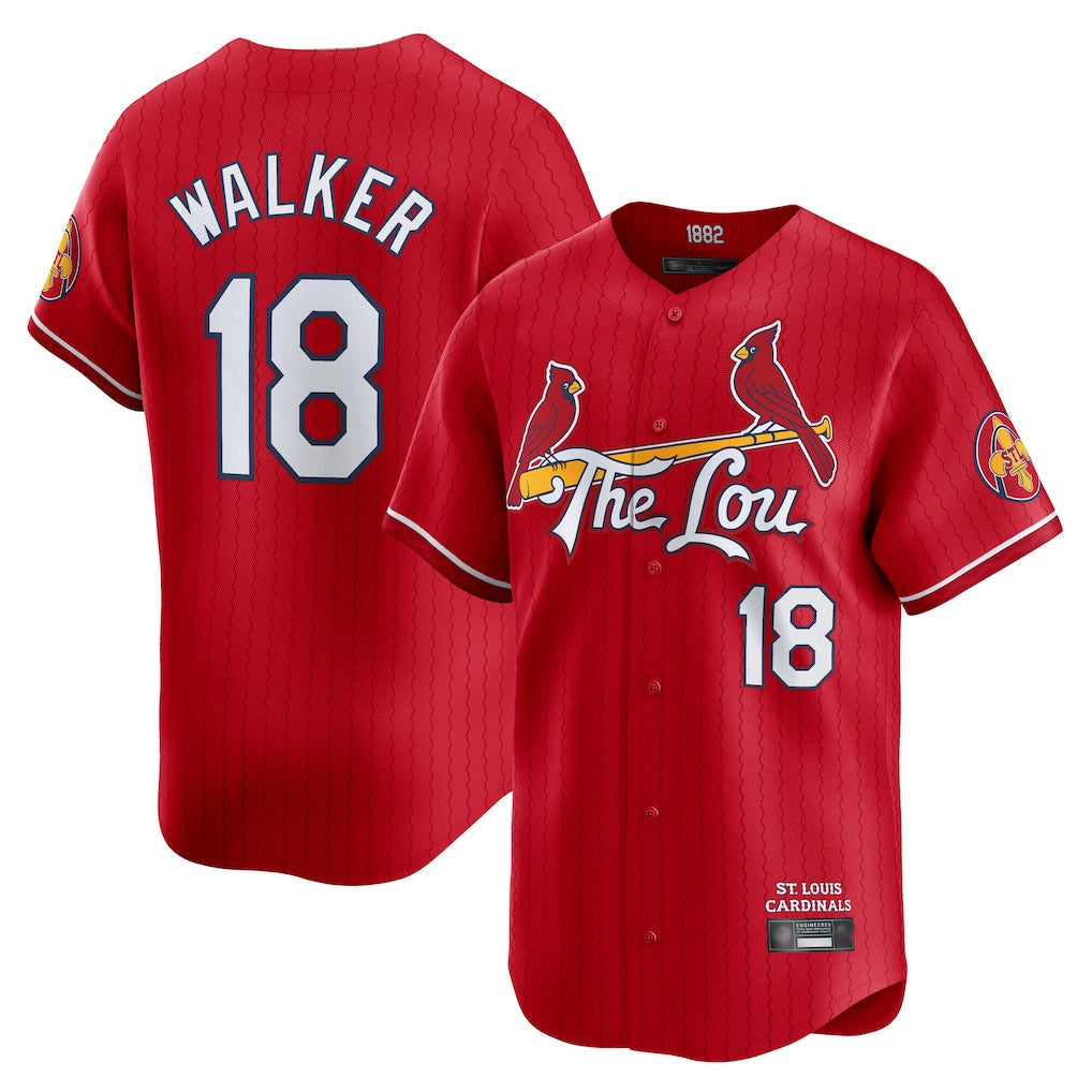 Punc St. Louis Cardinals #18 Jordan Walker Player Red City Connect Limited Stitched Jerseys