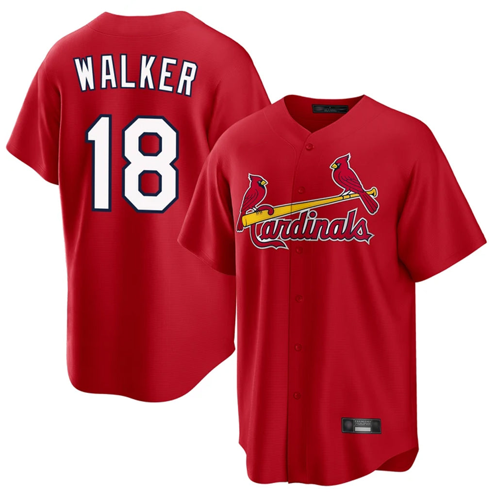 Punc St. Louis Cardinals #18 Jordan Walker Player Red Home Game Stitched Jerseys