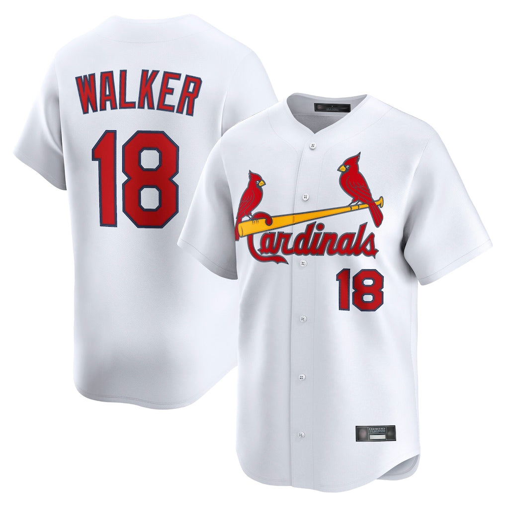Punc St. Louis Cardinals #18 Jordan Walker Player White Home Limited Stitched Jerseys