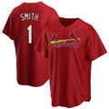 Punc St. Louis Cardinals #1 Ozzie Smith Player Red Home Game Stitched Jerseys