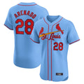 Punc St. Louis Cardinals #28 Nolan Arenado Player Light Blue Home Limited Elite Stitched Jerseys