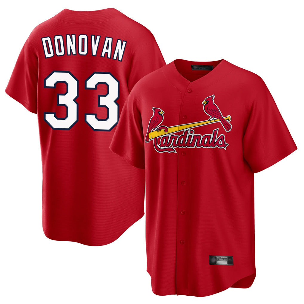 Punc St. Louis Cardinals #33 Brendan Donovan Player Red Home Game Stitched Jerseys