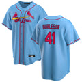 Punc St. Louis Cardinals #41 Alec Burlesona Player Light Blue Home Game Stitched Jerseys