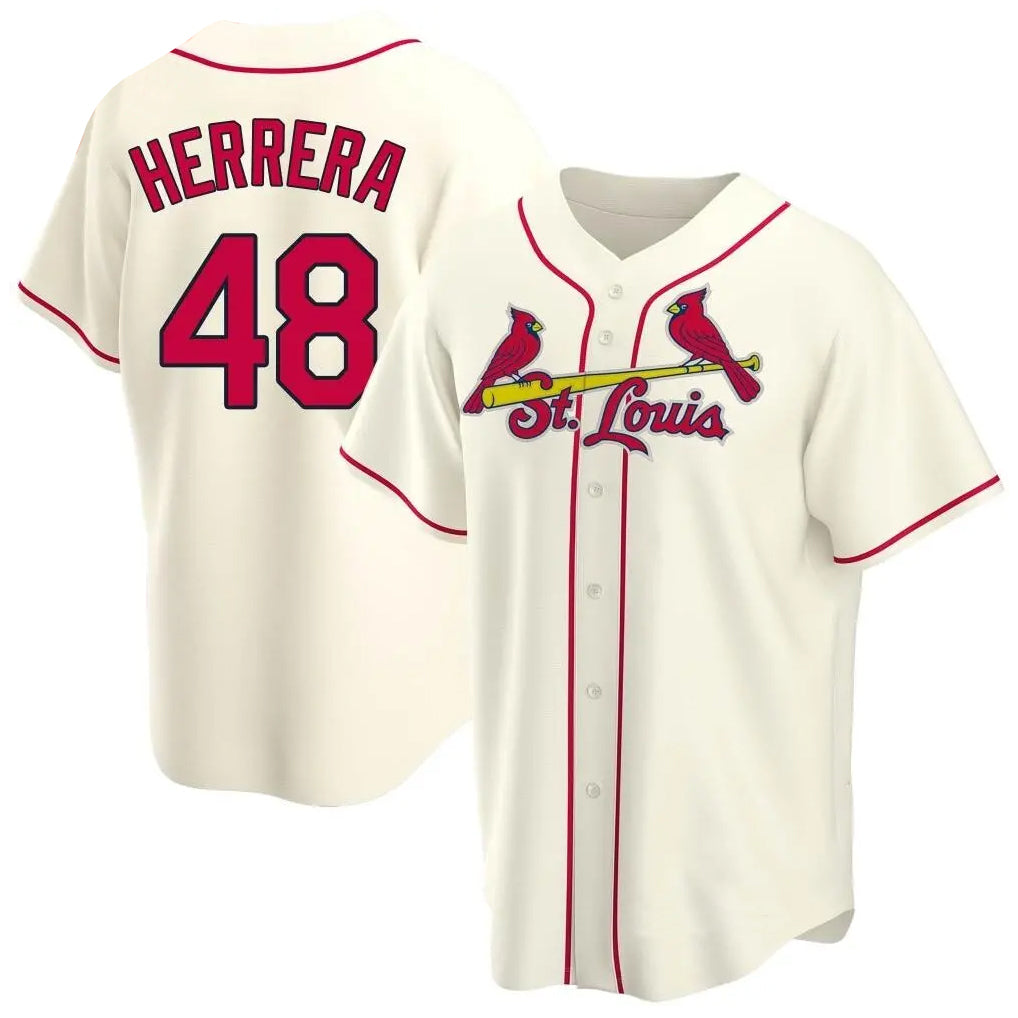 Punc St. Louis Cardinals #48 Ivan Herrera Player Cream Home Game Stitched Jerseys