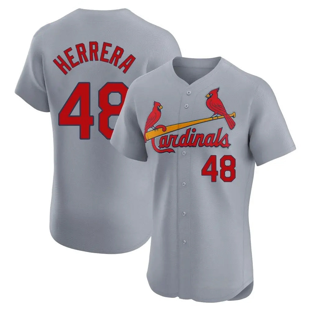 Punc St. Louis Cardinals #48 Ivan Herrera Player Gray Home Limited Elite Stitched Jerseys