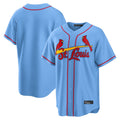 Punc St. Louis Cardinals Blank Player Light Blue Home Limited Game Stitched Jerseys