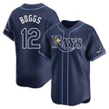 Punc TB.Rays #12 Wade Boggs Player Navy Home Limited Stitched Jerseys