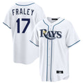 Punc TB.Rays #17 Jake Fraley Player White Home Game Stitched Jerseys