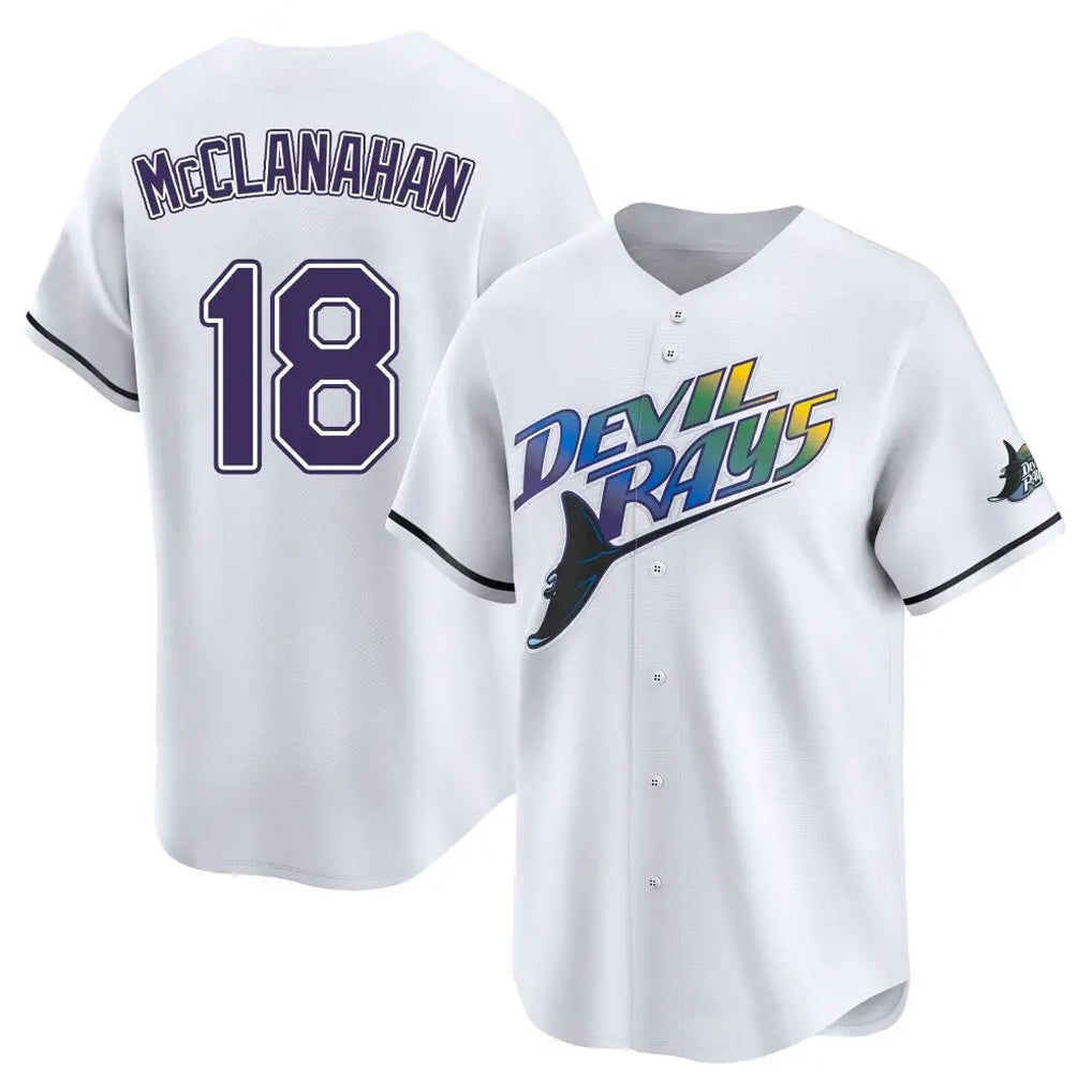Punc TB.Rays #18 Shane McClanahan Player White City Connect Home Stitched Jerseys