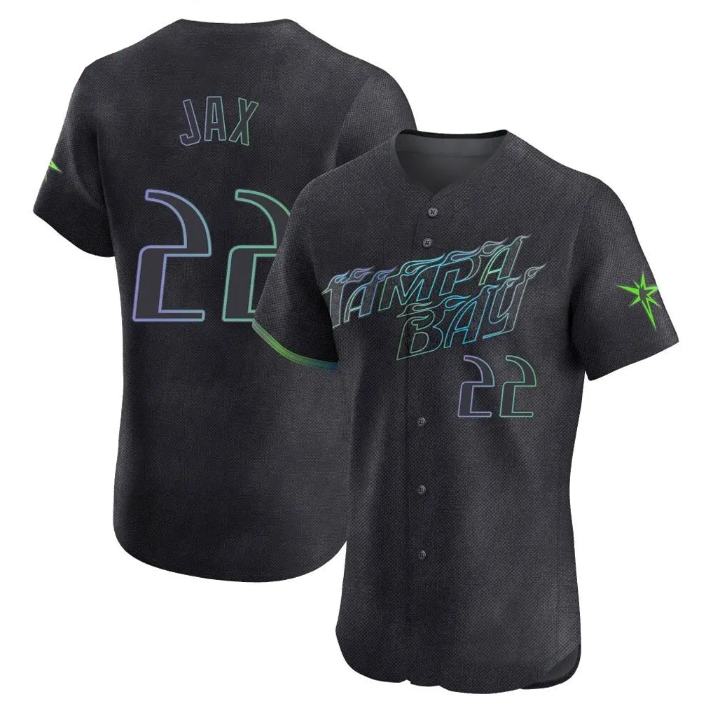 Punc TB.Rays #22 Griffin Jax Player Black City Connect Home Limited Elite Stitched Jerseys