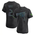 Punc TB.Rays #2 Yandy Diaz Player Black City Connect Home Limited Elite Stitched Jerseys