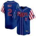 Punc TB.Rays #2 Yandy Diaz Player Royal 2025 Independence Day Vapor Premier Limited Stitched Jerseys
