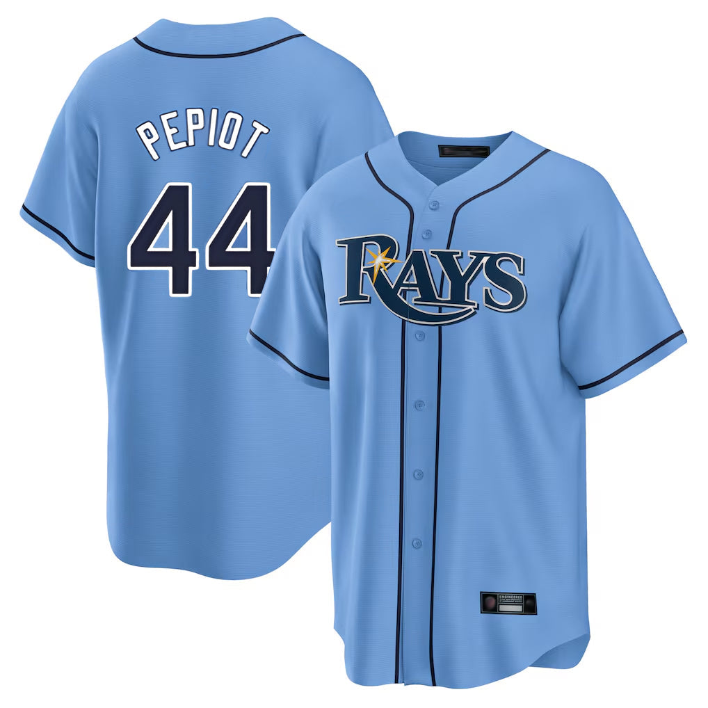 Punc TB.Rays #44 Ryan Pepiot Player Light Blue Home Limited Stitched Jerseys