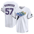 Punc TB.Rays #57 Drew Rasmussen Player White City Connect Home Stitched Jerseys