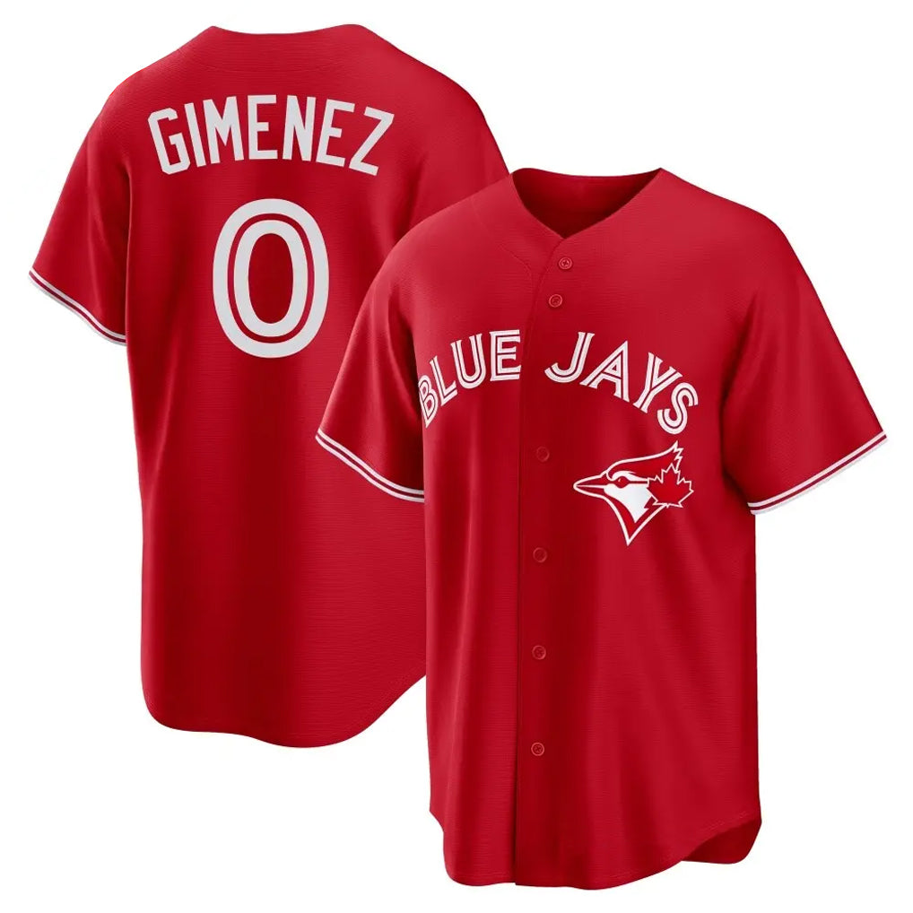 Punc T.Blue Jays #0 Andres Gimenez Player Red Home Game Stitched Jerseys