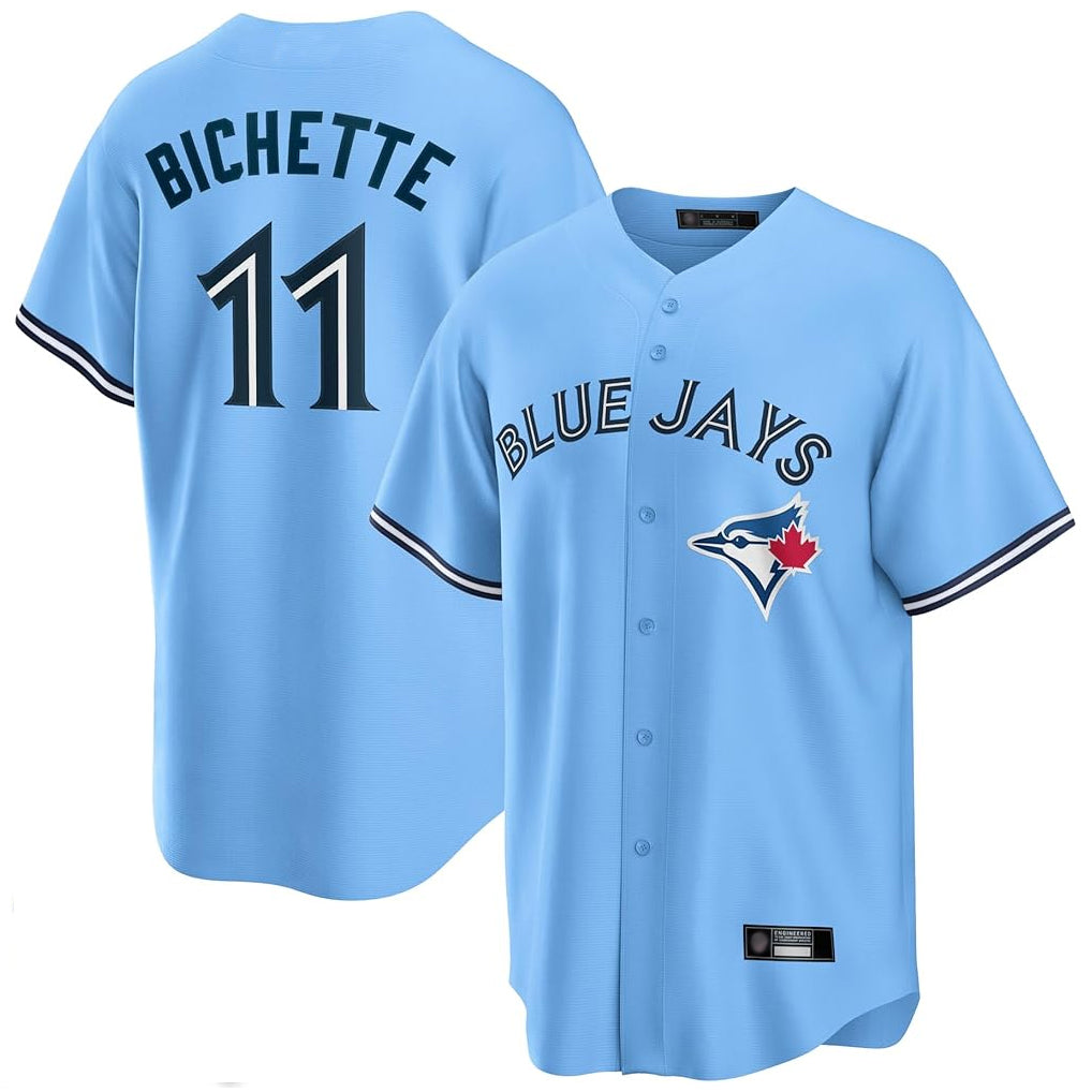 Punc T.Blue Jays #11 Bo Bichette Player Blue Home Limited Stitched Jerseys