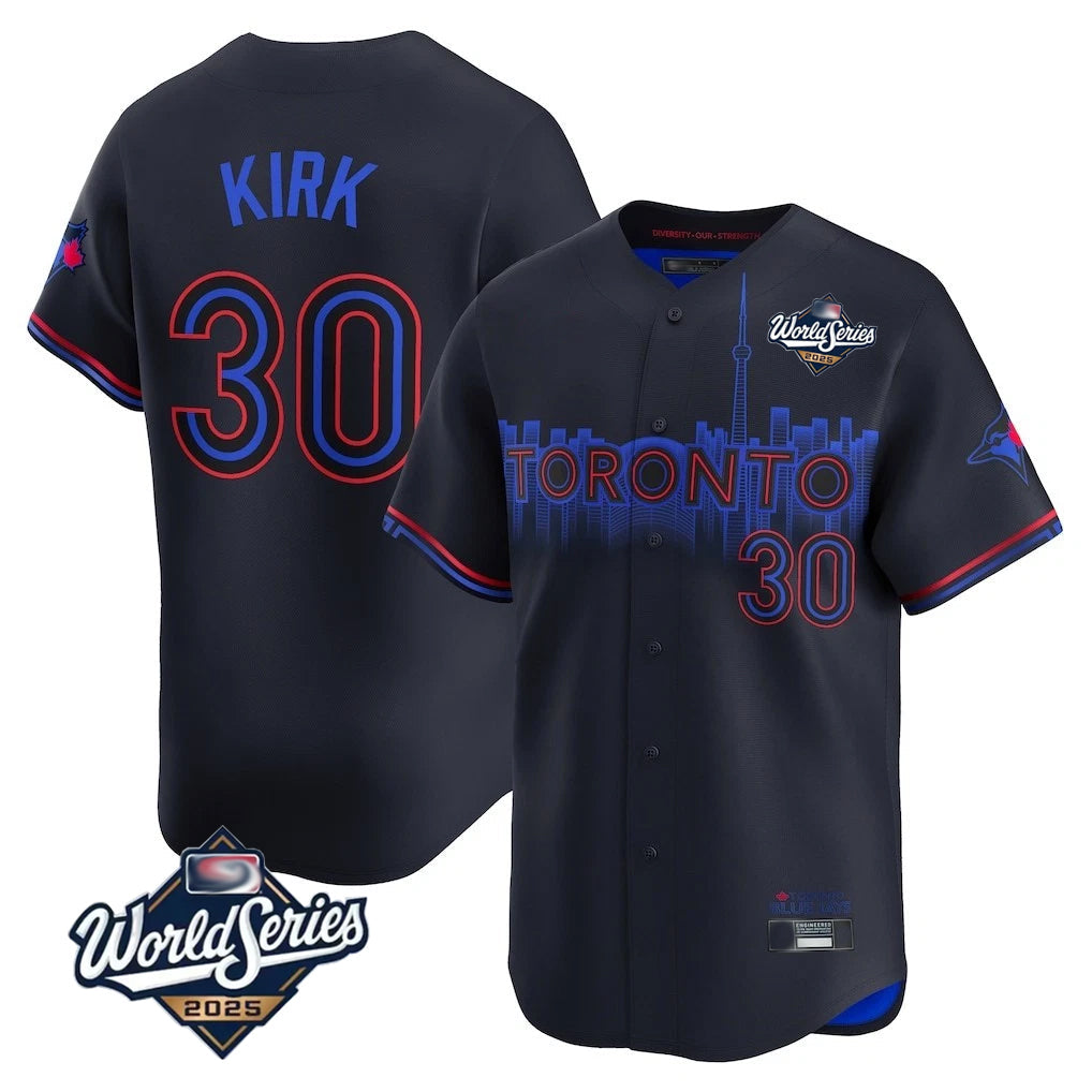 Punc T.Blue Jays #30 Alejandro Kirk Player Black 2025 World Series City Connect Stitched Jerseys