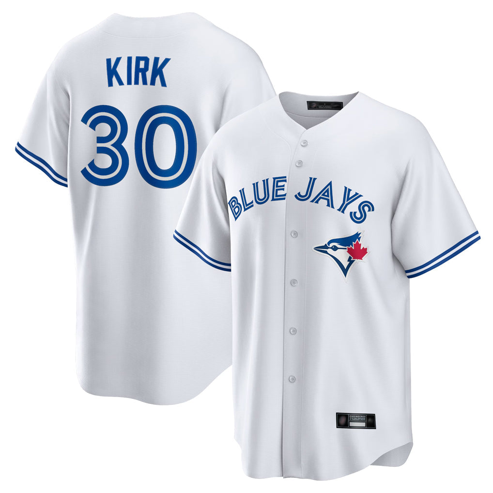 Punc T.Blue Jays #30 Alejandro Kirk Player White Home Game Stitched Jerseys