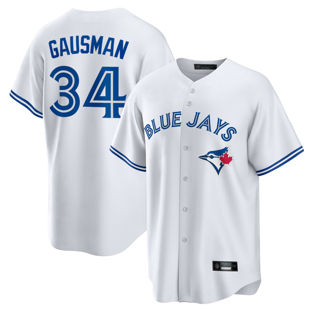 Punc T.Blue Jays #34 Kevin Gausman Player White Home Game Stitched Jerseys