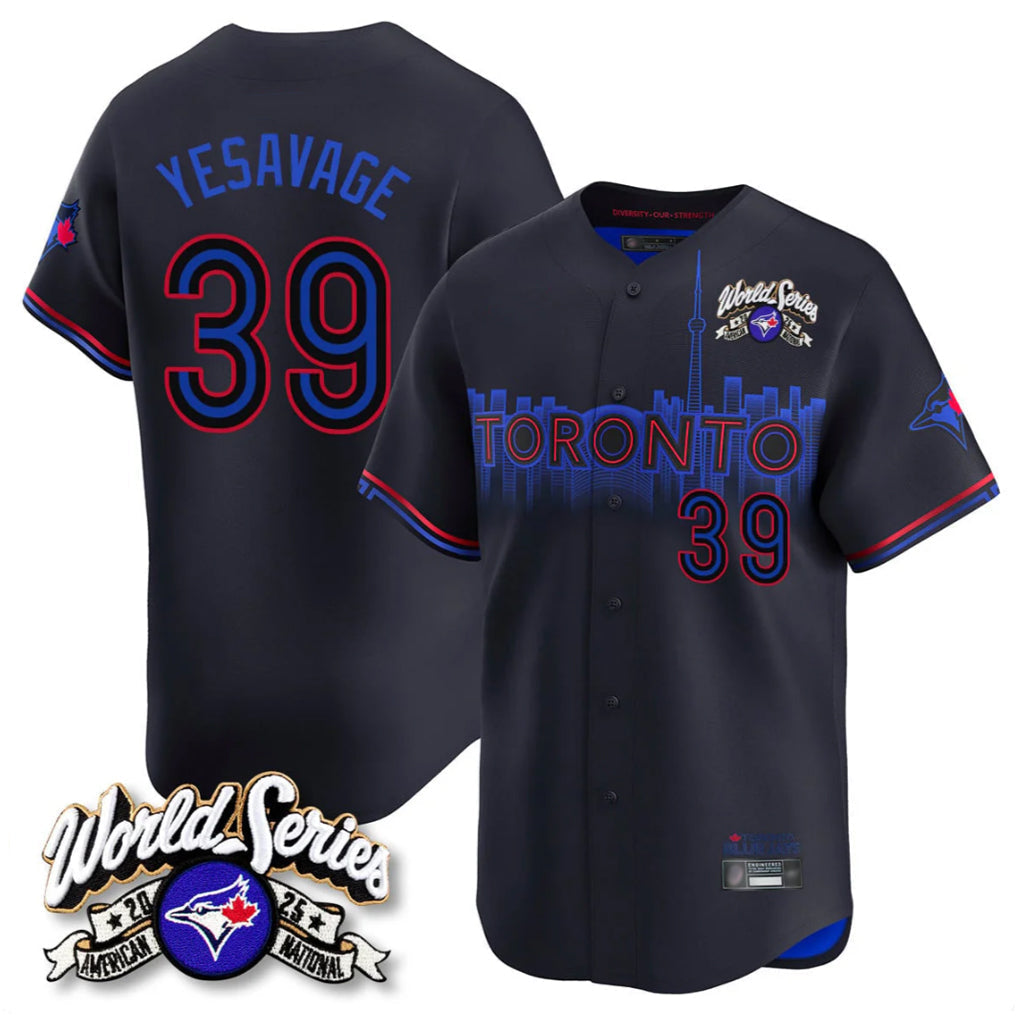 Punc T.Blue Jays #39 Trey Yesavage Player Black 2025 American League Limited All Stitched Jerseys