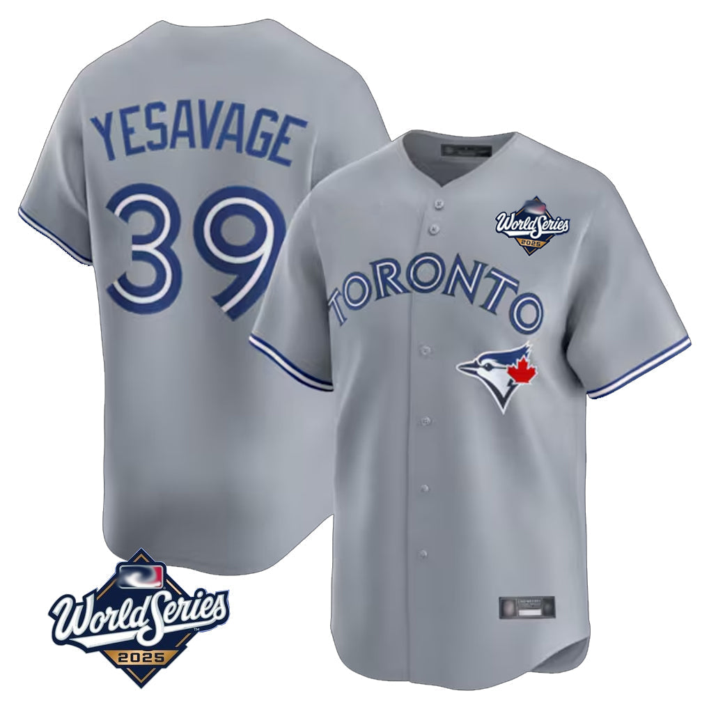 Punc T.Blue Jays #39 Trey Yesavage Player Gray 2025 American League Limited All Stitched Jerseys
