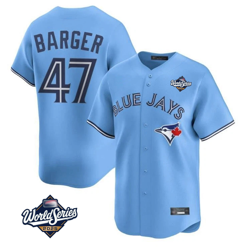 Punc T.Blue Jays #47 Addison Barger Player Blue 2025 World Series Limited Stitched Jerseys