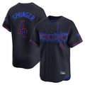 Punc T.Blue Jays #4 George Springer Player Black City Connect Limited Stitched Jerseys