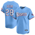 Punc T.Rangers #28 Jonah Heim Player Light Blue Home Limited Stitched Jerseys