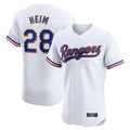 Punc T.Rangers #28 Jonah Heim Player White Gold Collection Limited Elite Stitched Jerseys