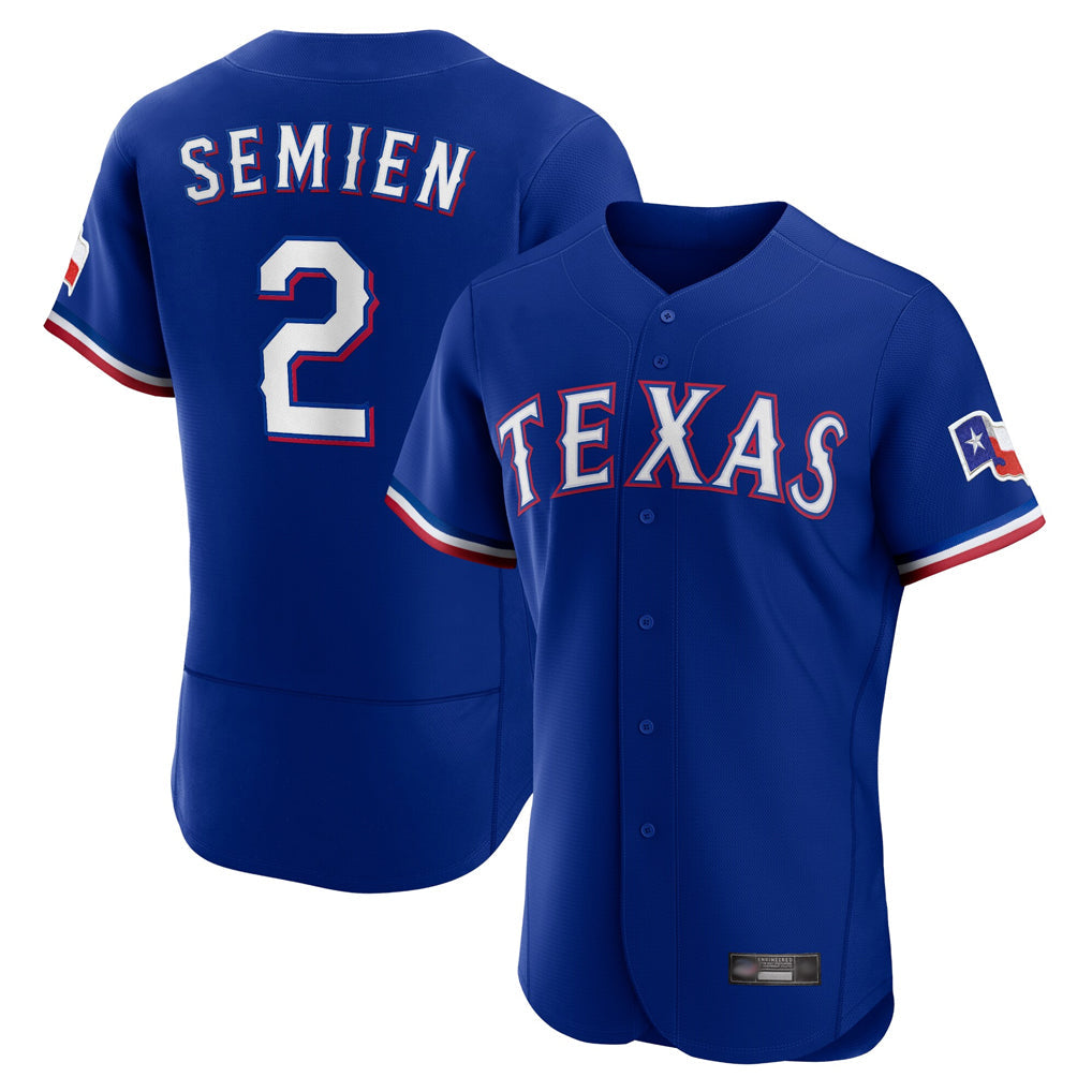 Punc T.Rangers #2 Marcus Semien Player Royal Elite Home Limited Stitched Jerseys