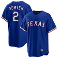 Punc T.Rangers #2 Marcus Semien Player Royal Home Game Stitched Jerseys