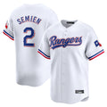 Punc T.Rangers #2 Marcus Semien Player White Home Limited Stitched Jerseys