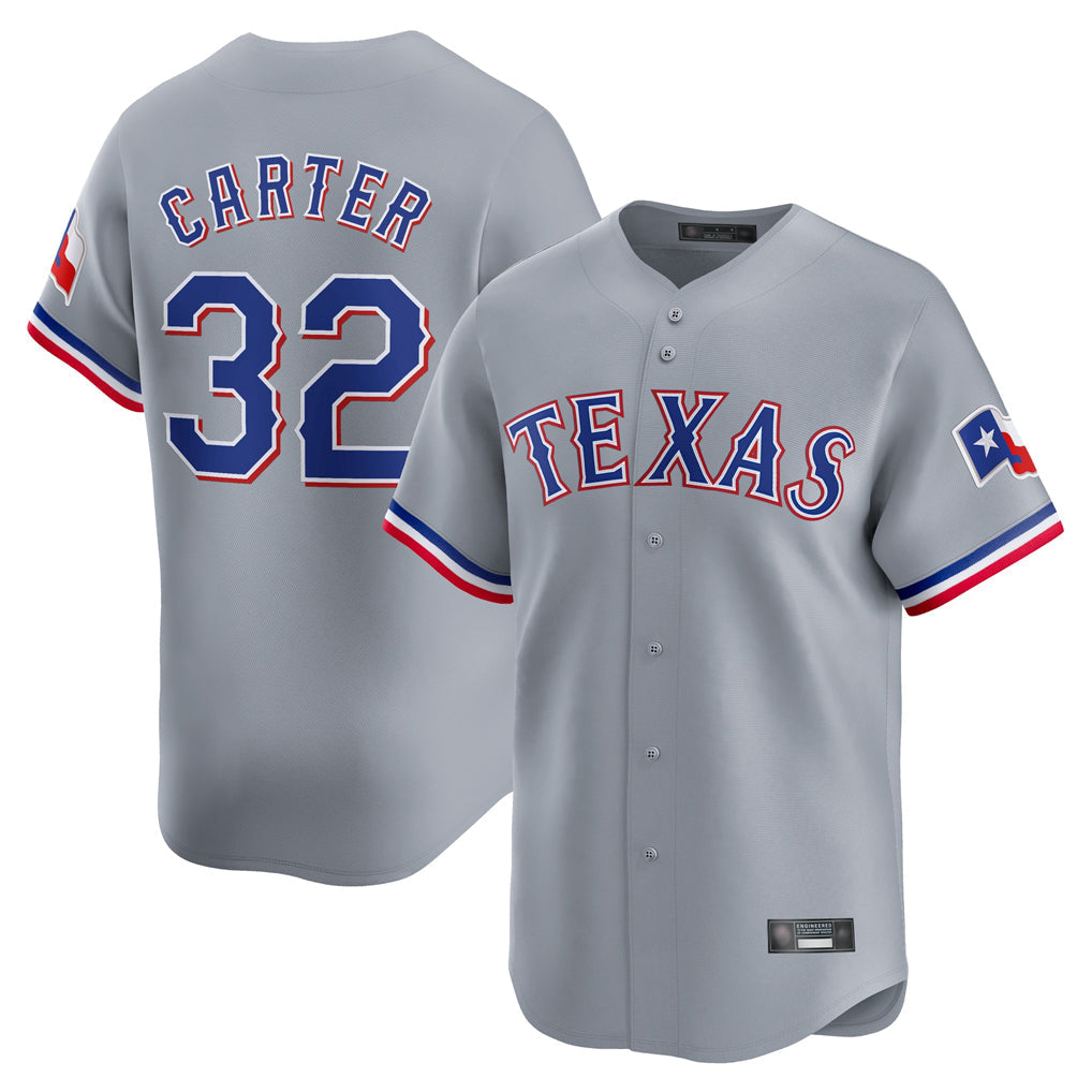Punc T.Rangers #32 Evan Carter Player Gray Home Limited Stitched Jerseys