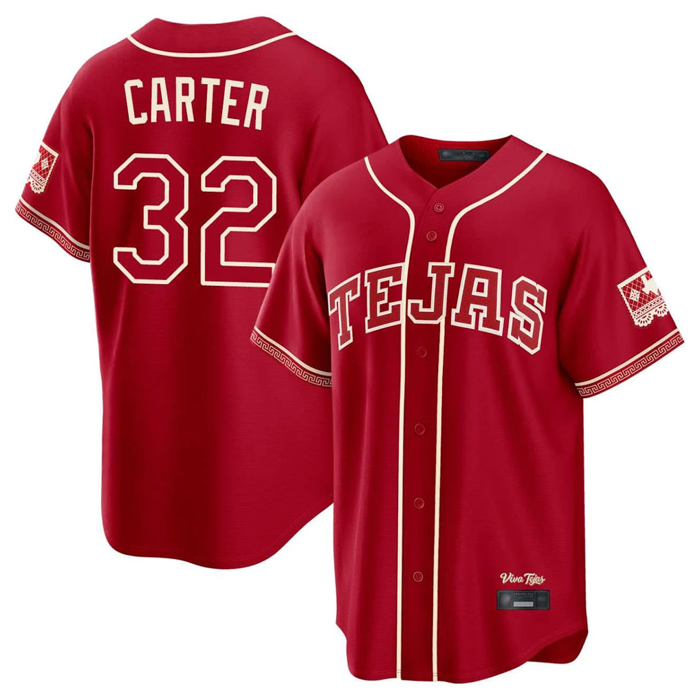 Punc T.Rangers #32 Evan Carter Player Red 2026 City Connect Stitched Jerseys