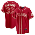 Punc T.Rangers #36 Wyatt Langford Player Red 2026 City Connect Limited Stitched Jerseys