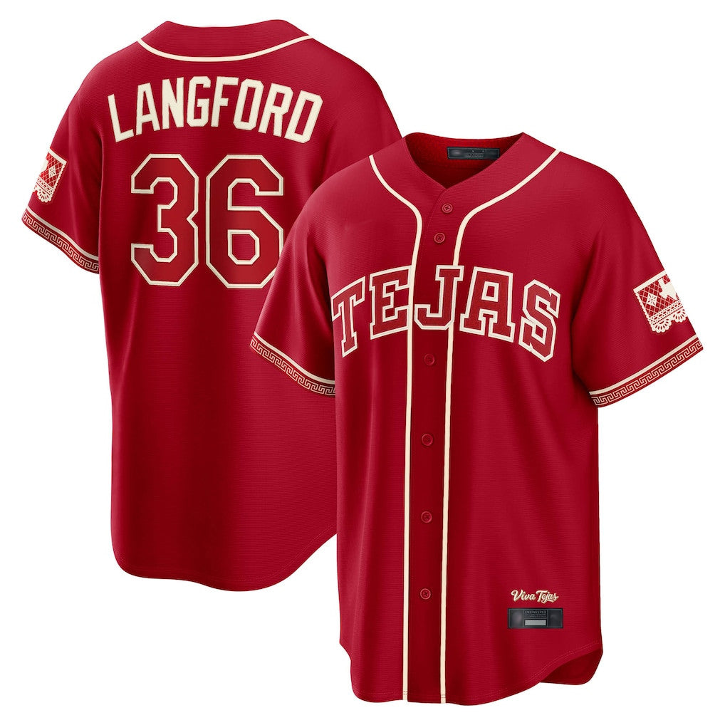 Punc T.Rangers #36 Wyatt Langford Player Red 2026 City Connect Limited Stitched Jerseys