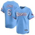 Punc T.Rangers #6 Josh Jung Player Light Blue Limited Home Stitched Jerseys