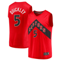 Punc T.Raptors #5 Immanuel Quickley Red Fast Break Player Jerseys - Icon Edition