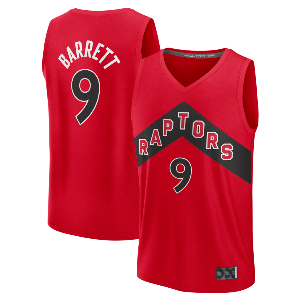 Punc T.Raptors #9 RJ Barrett Red Fast Break Jerseys - Icon Edition