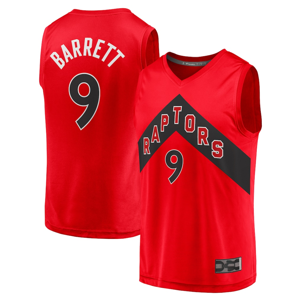 Punc T.Raptors #9 RJ Barrett Red Fast Break Player Jerseys - Icon Edition