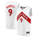 Punc T.Raptors #9 RJ Barrett White Fast Break Player Jerseys - Association Edition