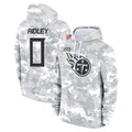 Punc T.Titans #0 Calvin Ridley Player Camo Arctic Salute to Service Pullover Hoodies Home Game Stitched Jerseys