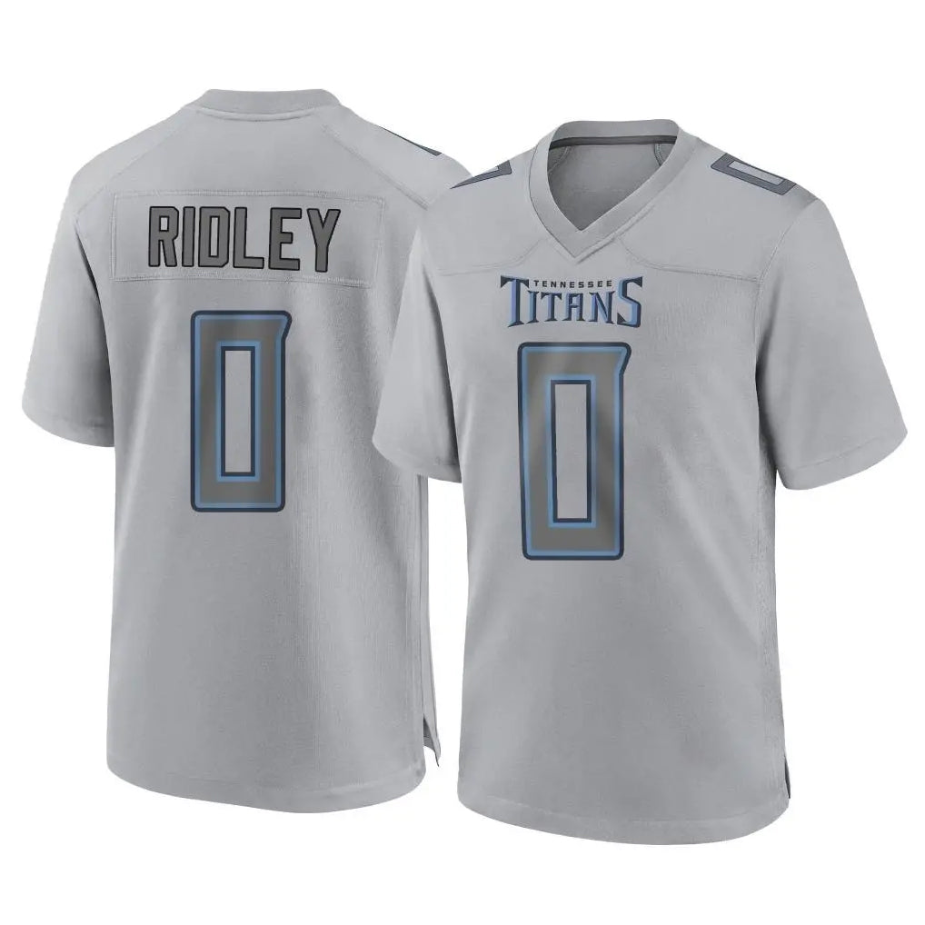 Punc T.Titans #0 Calvin Ridley Player Gray Atmosphere Fashion Home Game Stitched Jerseys