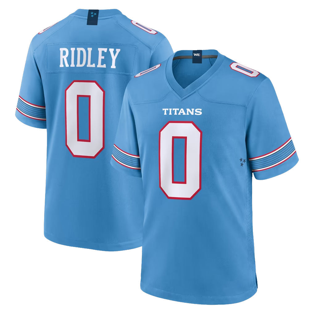 Punc T.Titans #0 Calvin Ridley Player Light Blue 2026 Game Home Stitched Jerseys