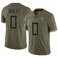 Punc T.Titans #0 Calvin Ridley Player Olive Salute To Service Limited Stitched Jerseys