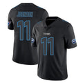 Punc T.Titans #11 Jermaine Johnson II Player Black Impact Limited Home Game Stitched Jerseys