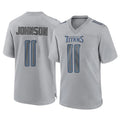 Punc T.Titans #11 Jermaine Johnson II Player Gray Atmosphere Fashion Home Game Stitched Jerseys