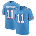 Punc T.Titans #11 Jermaine Johnson II Player Light Blue 2026 Game Home Stitched Jerseys