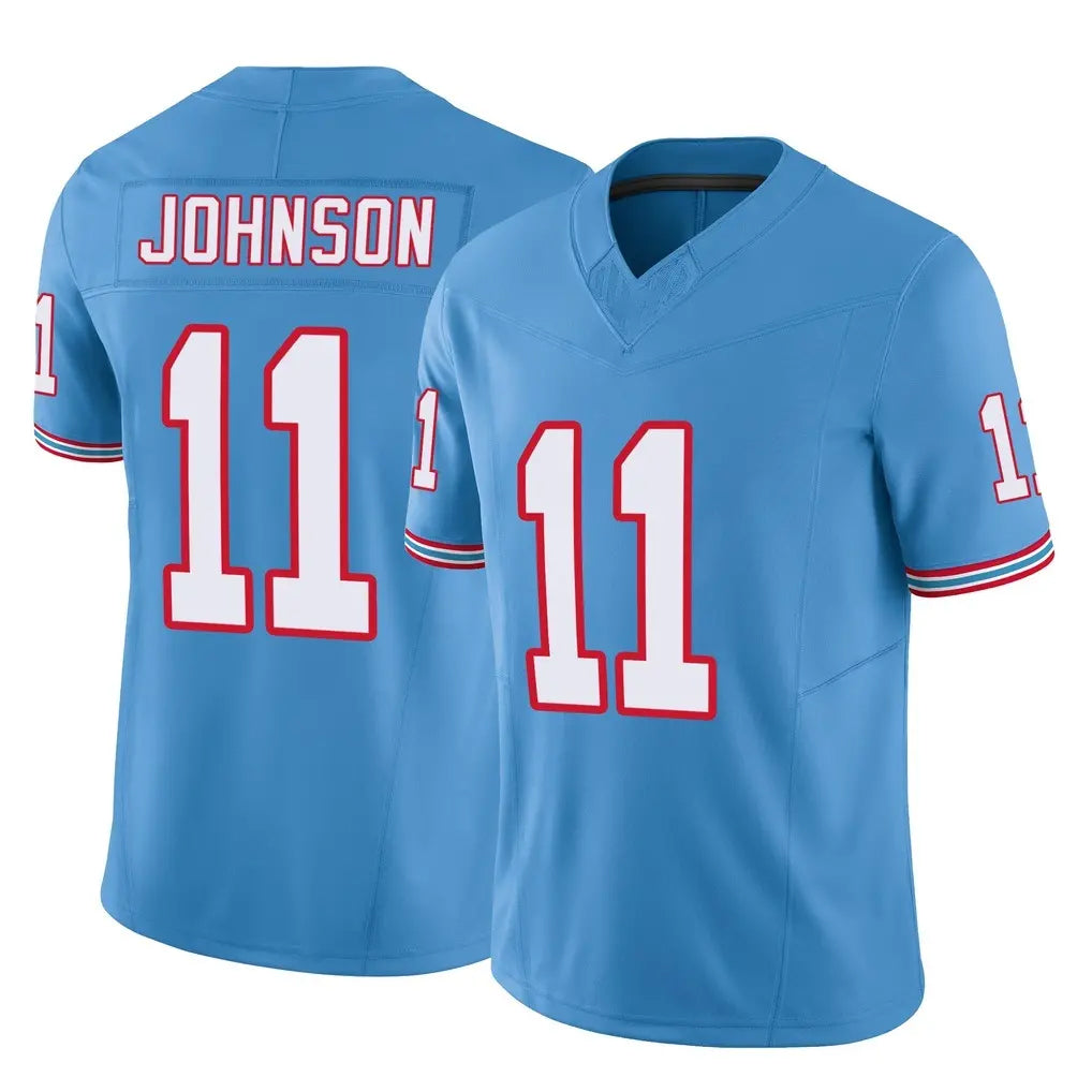 Punc T.Titans #11 Jermaine Johnson II Player Light Blue Limited Vapor F.U.S.E. Home Game Stitched Jerseys